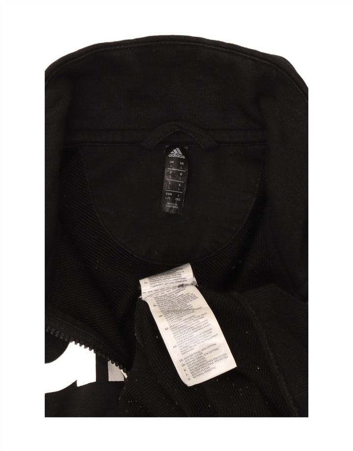 ADIDAS Herren-Trainingsanzug mit grafischem Oberteil, große schwarze Baumwolle