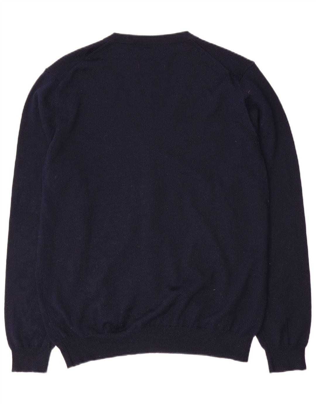 Marks & Spencer Herren-Strickjacke, groß, marineblaue Merinowolle