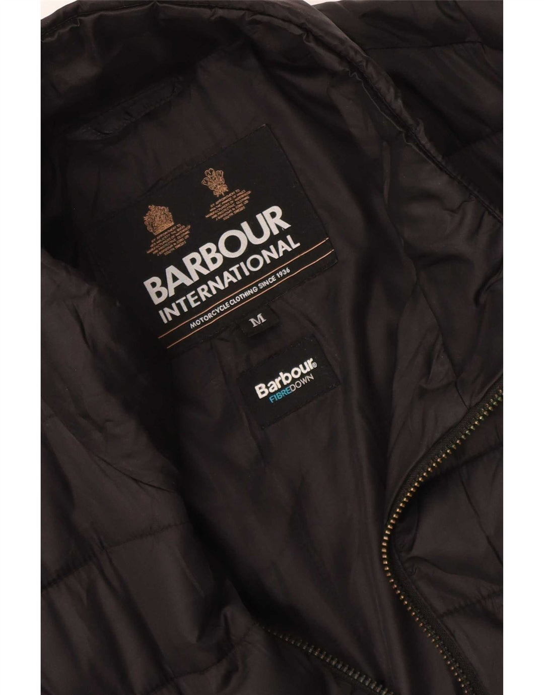 Barbour Herren gepolsterte Jacke UK 38 Medium Schwarz