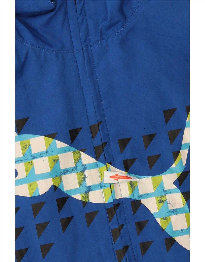 Puma Jungen Grafik-Trainingsanzug-Top-Jacke, 9–10 Jahre, blaues Polyester