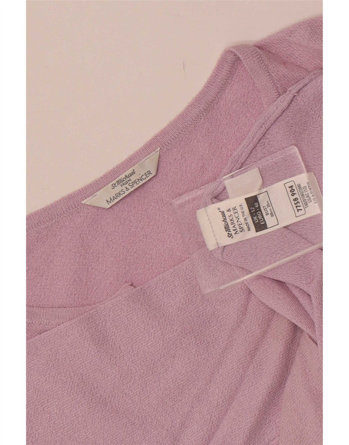 Marks & Spencer Damen St. Michael Top 3/4 Ärmel UK 12 Medium Purple