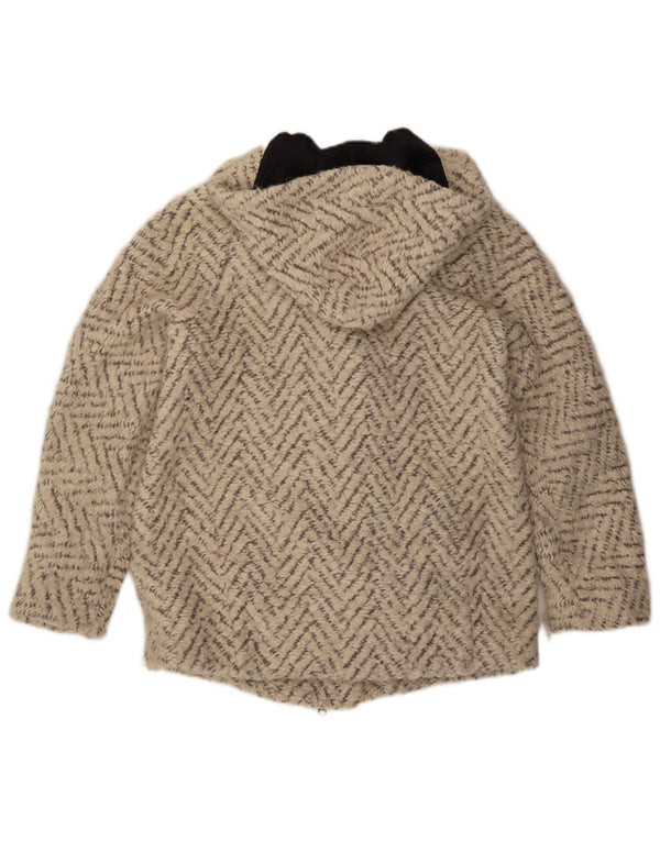 Max & Co. Damen-Übergroßer Mantel mit Kapuze, UK 6, XS, gebrochenes Weiß, Chevron