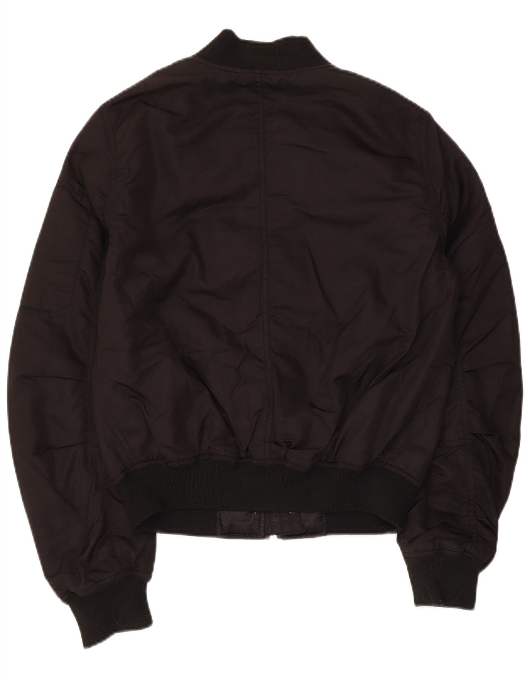 Topshop Damen Übergroße Bomberjacke UK 6 XS Schwarz Polyester