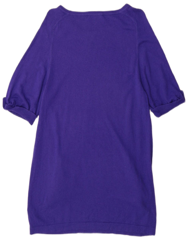 Marks & Spencer Damen-Pulloverkleid mit kurzen Ärmeln, Gr. 14, Lila