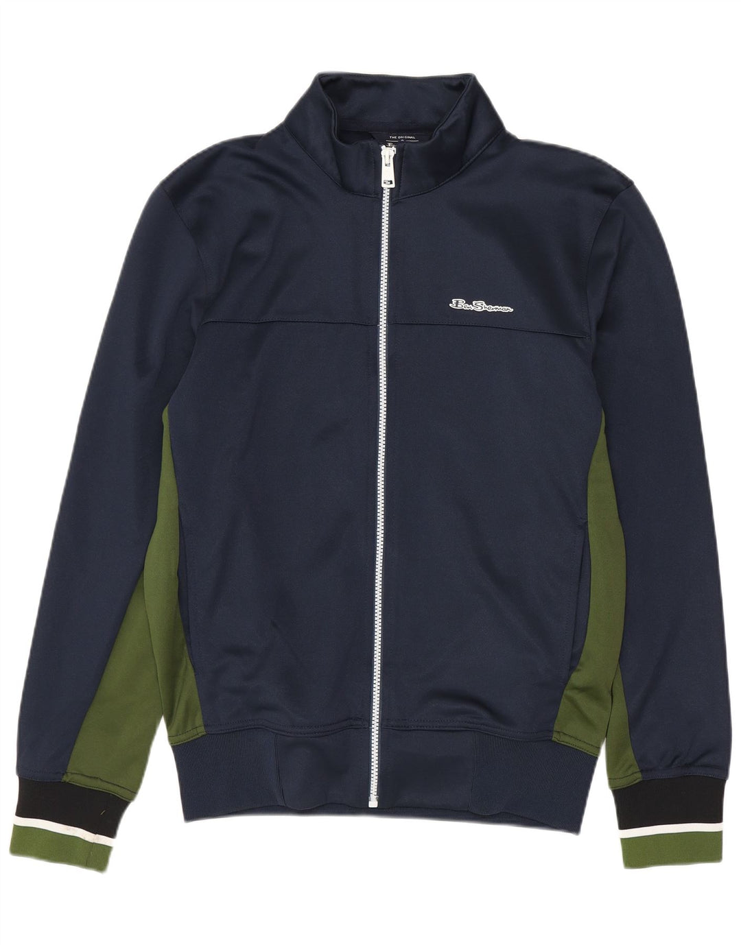 BEN SHERMAN Herren-Trainingsanzug, Oberteil, Jacke, Größe S, marineblau, Colourblock-Baumwolle