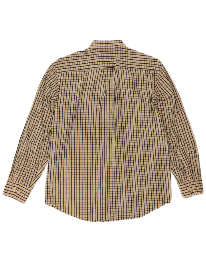 IZOD Herrenhemd aus mittelgelber Gingham-Baumwolle