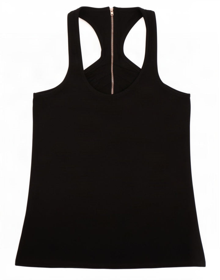 Reiss Damen Weste Top UK 10 Small Schwarz Viskose
