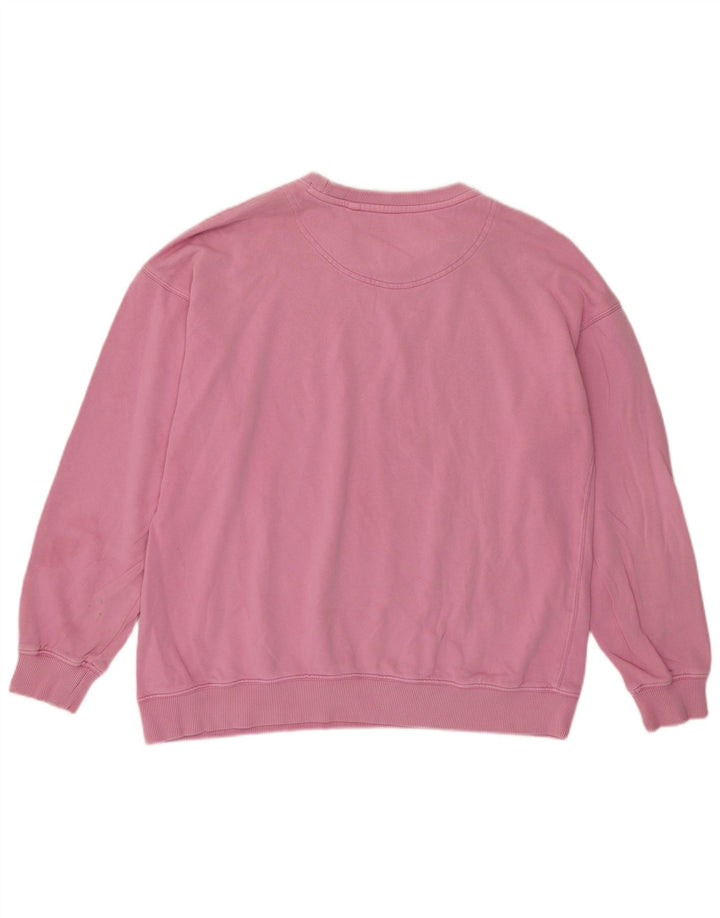 FAT FACE Damen Sweatshirt Pullover UK 12 Mittelrosa Baumwolle