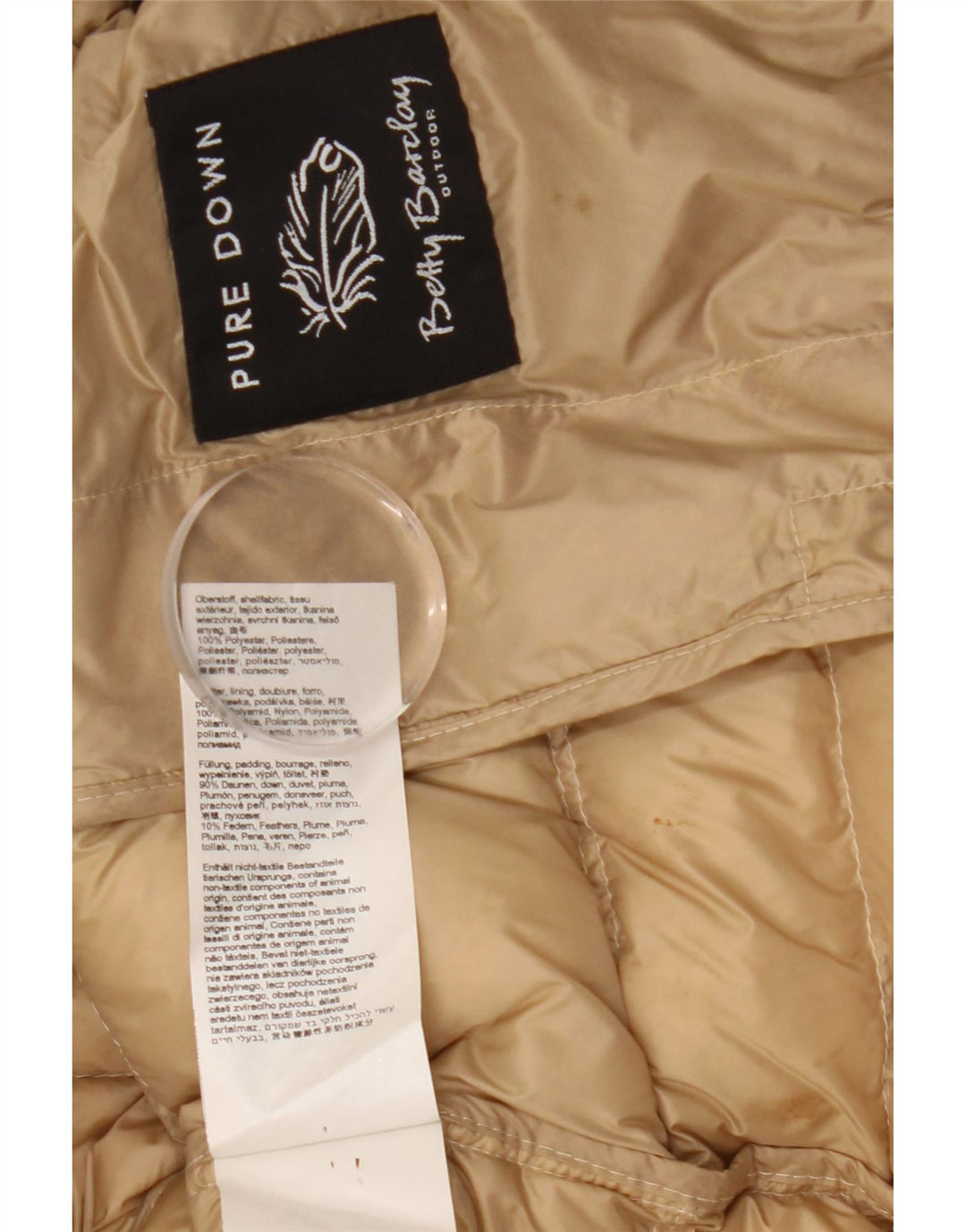 Betty Barclay Damen Wattierte Jacke UK 16 Large Beige Paisley Polyester