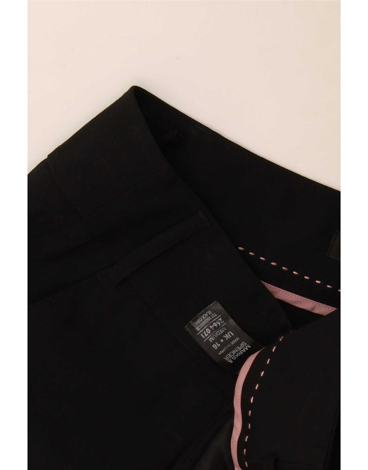 Marks & Spencer Damen Bootcut Freizeithose UK 16 Large W36 L30 Schwarz