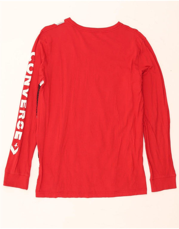 Converse Langarmshirt mit Grafik für Jungen, 13–14 Jahre, XL, rote Baumwolle