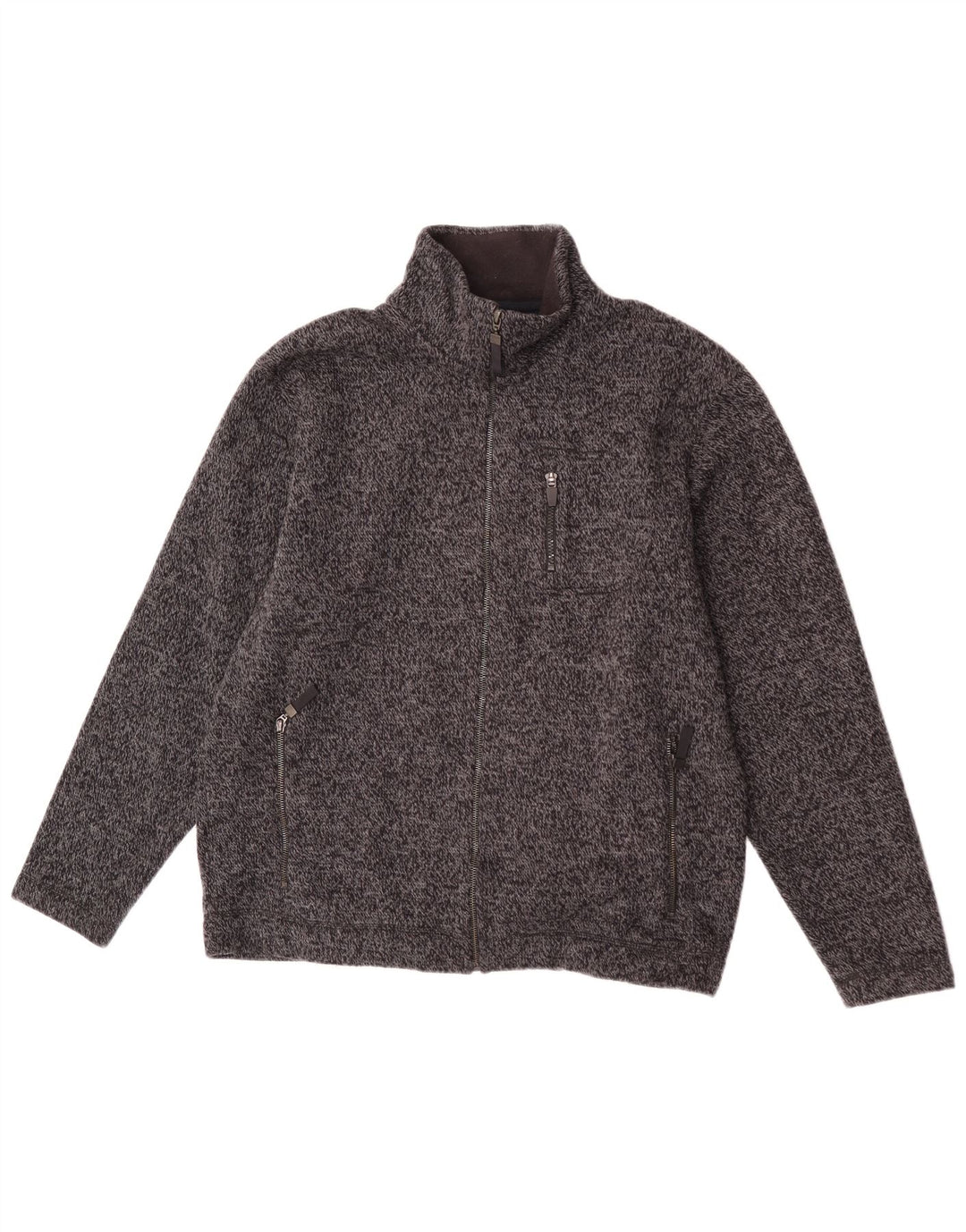 Marks & Spencer Herren-Trainingsanzug-Oberteil, mittelgroß, schwarz geflecktes Acryl