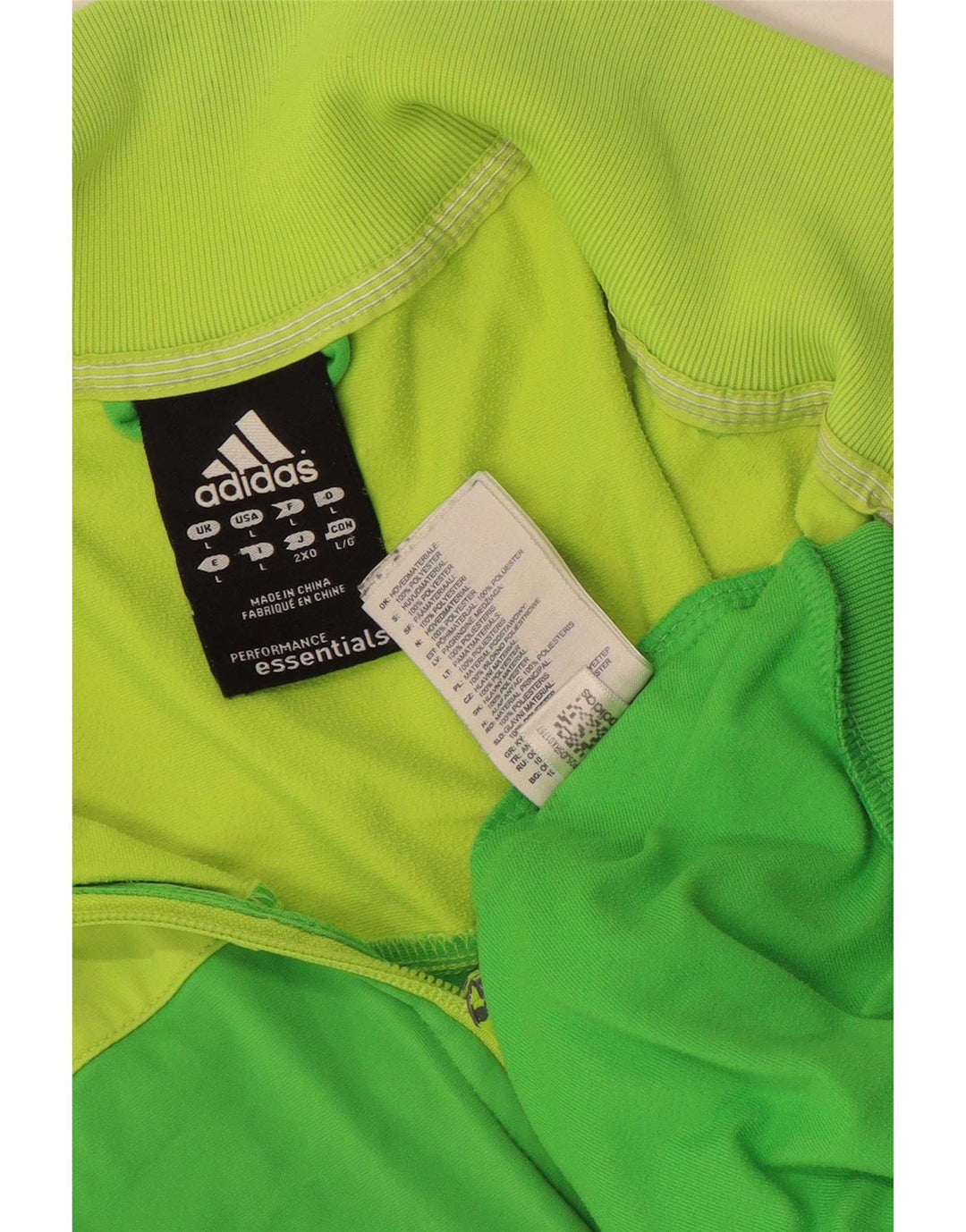 Adidas Herren Climalite-Trainingsanzug-Top-Jacke, groß, grün, Farbblock