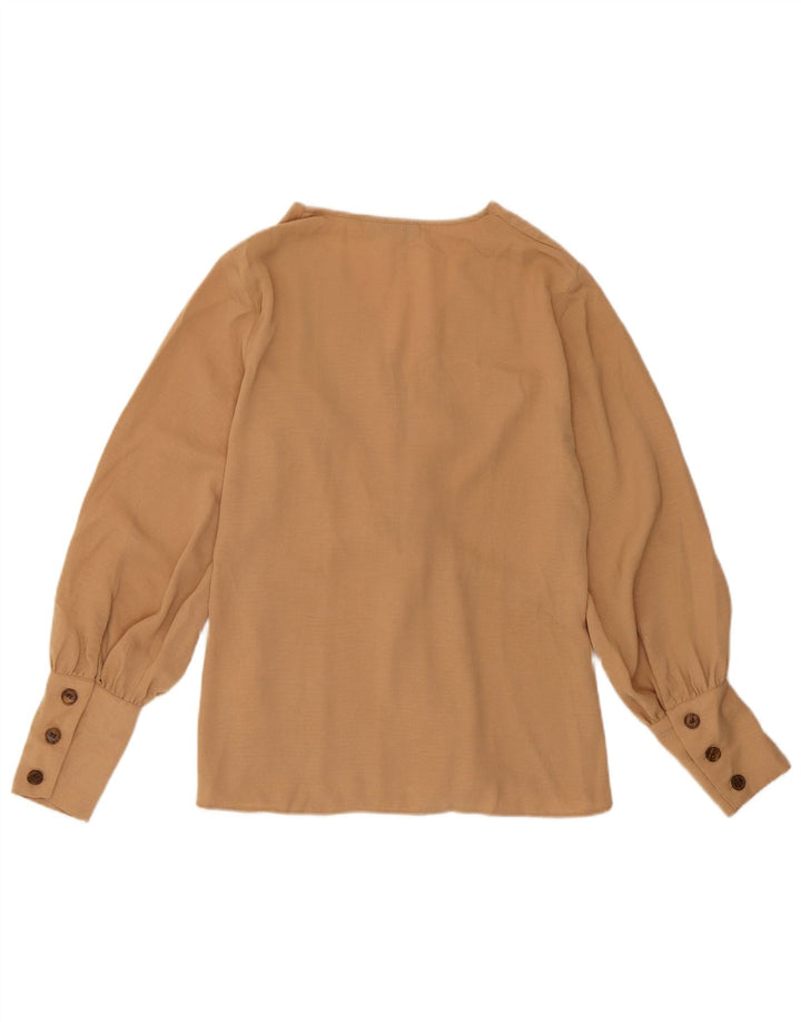 Topshop Damen Blusenoberteil UK 6 XS Braunes Polyester
