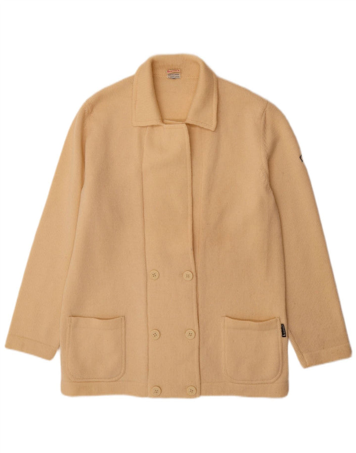 Skipper's Damen-Cardigan-Pullover IT 50 XL, gelbe Wolle