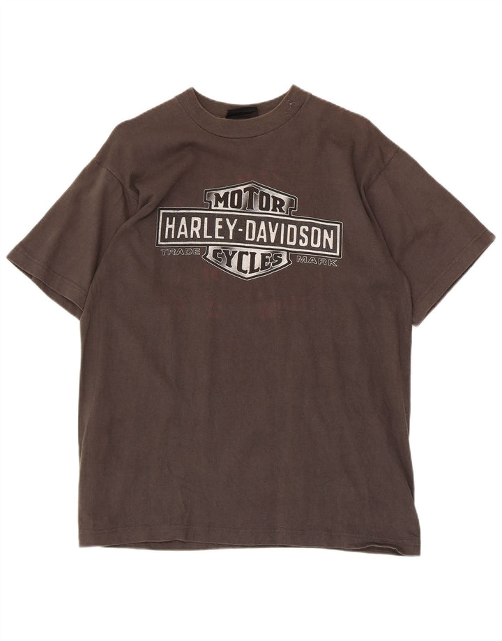 Harley Davidson Herren-T-Shirt mit Grafik, mittelgraue Baumwolle