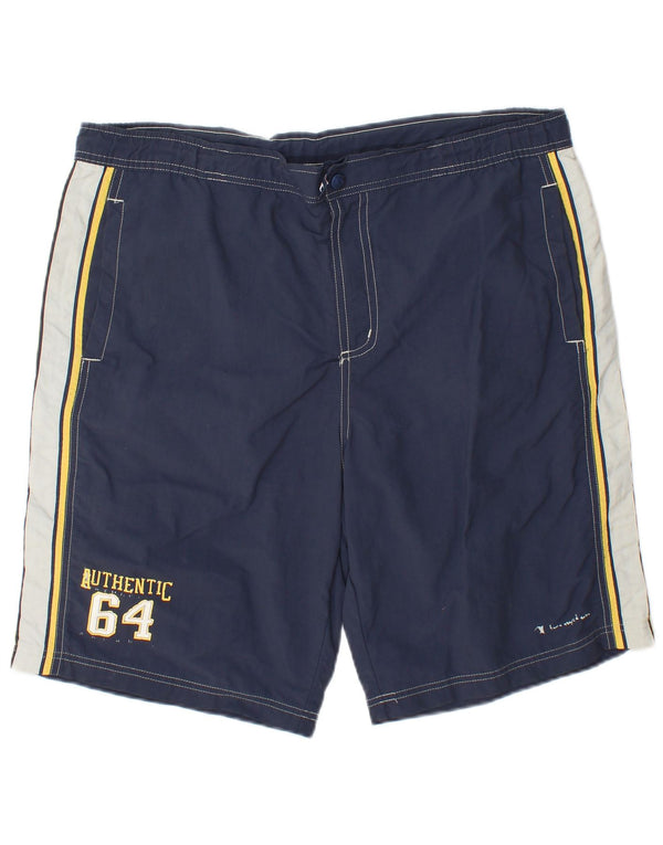 Champion Herren-Badeshorts mit Grafik, groß, Marineblau, Farbblock