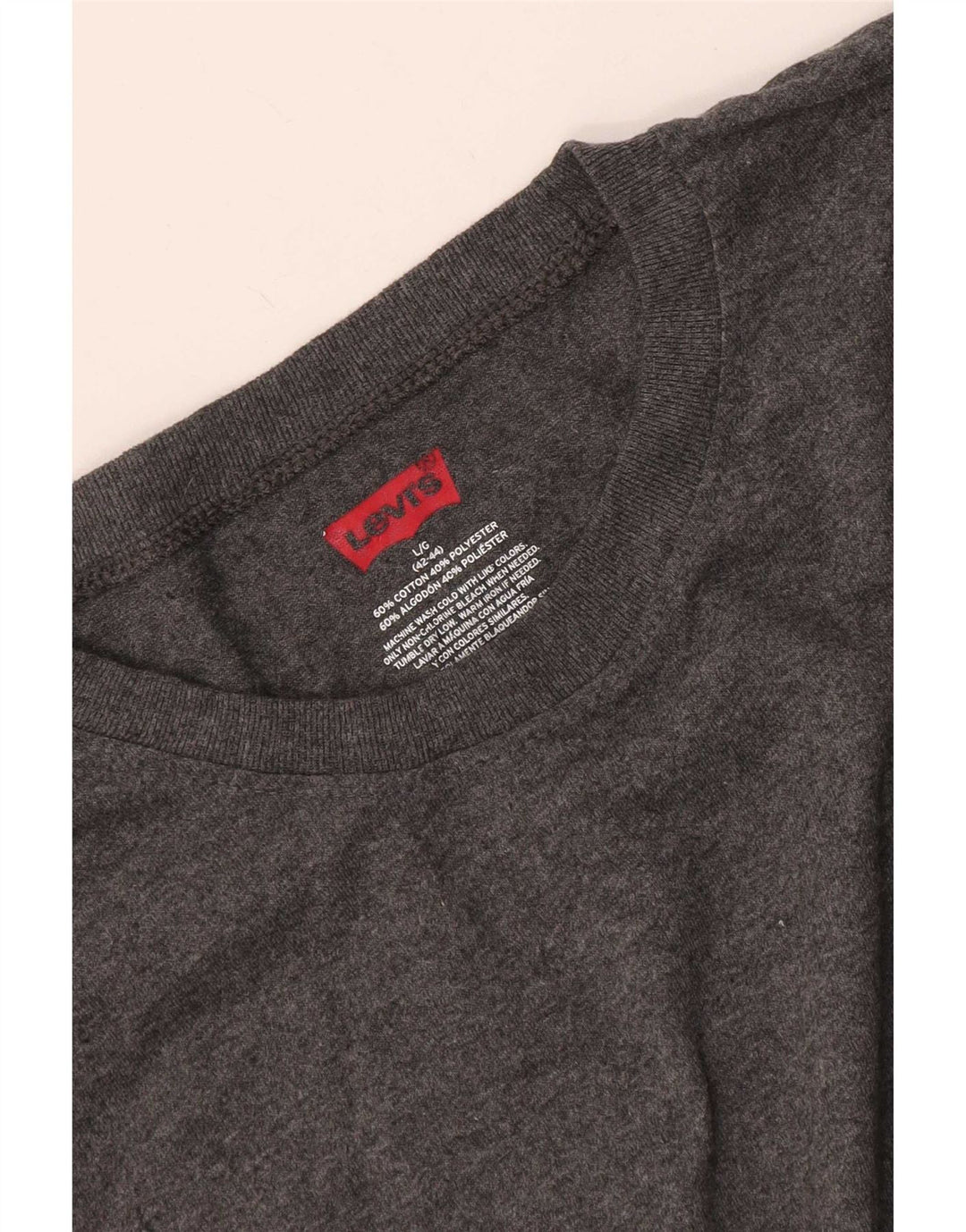Levi's Herren T-Shirt Top UK 42/44 Large Grau Baumwolle