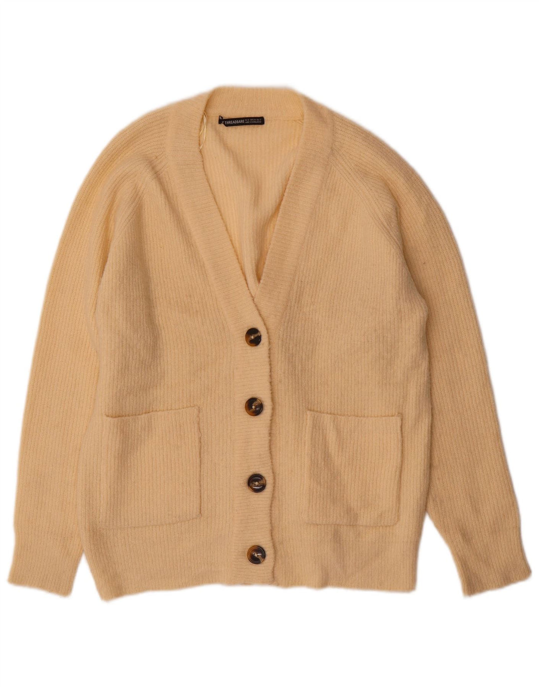 Threadbare Damen-Strickjacke in Übergröße, Gr. 6, XS, Beige, Acryl