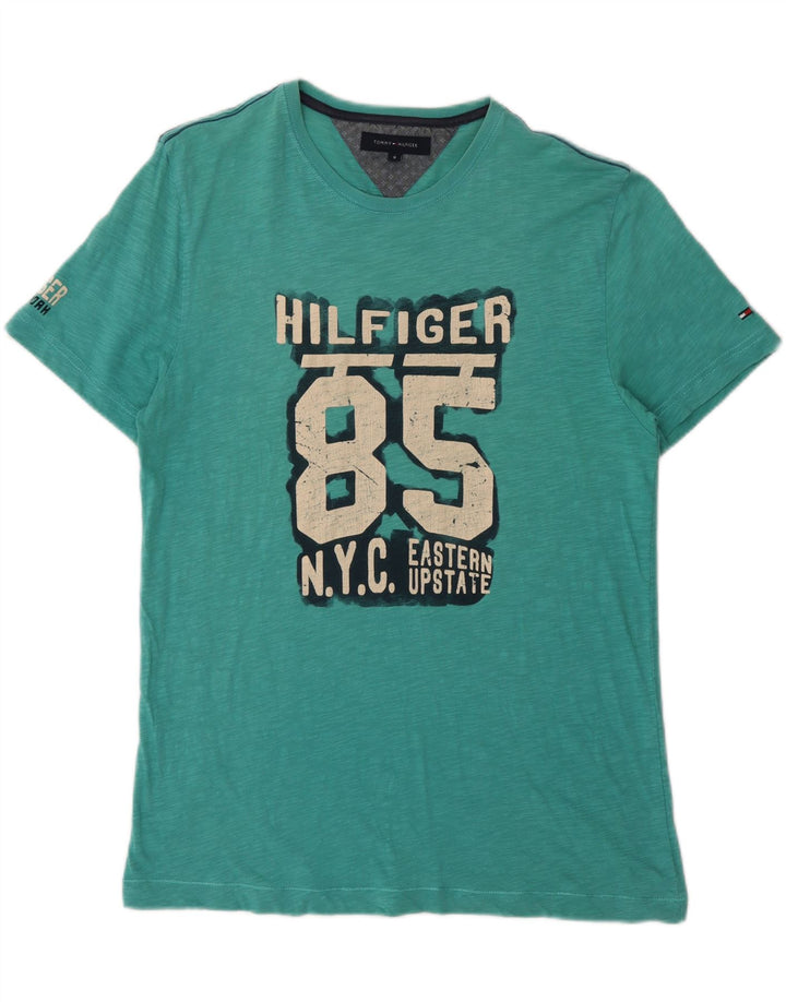 Tommy Hilfiger Herren T-Shirt mit Grafik, Mittelgrün