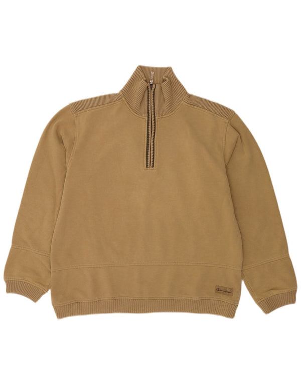 Champion Herren-Sweatshirt mit Reißverschluss, XL, beige Baumwolle