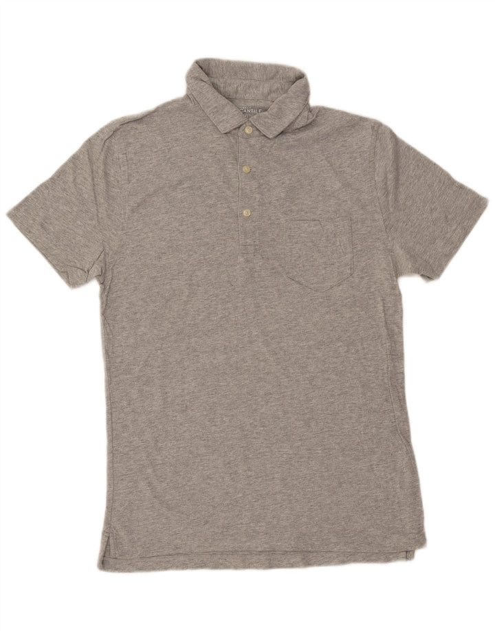 J. CREW Herren Mercantile Poloshirt mittelgraue Baumwolle
