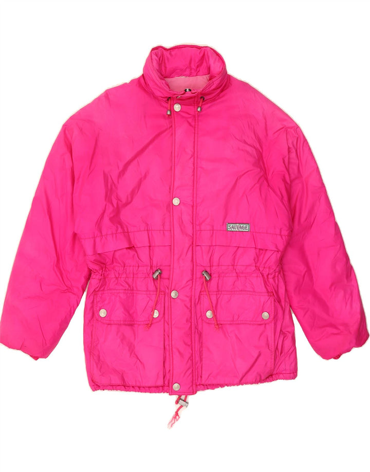 SAUVAGE Womens Padded Coat UK 14 Medium Pink Vintage Sauvage and Second-Hand Sauvage from Messina Hembry 