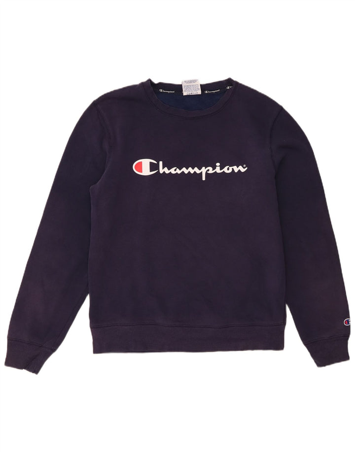 Champion Herren-Sweatshirt mit Grafik, Größe S, marineblau, Baumwolle