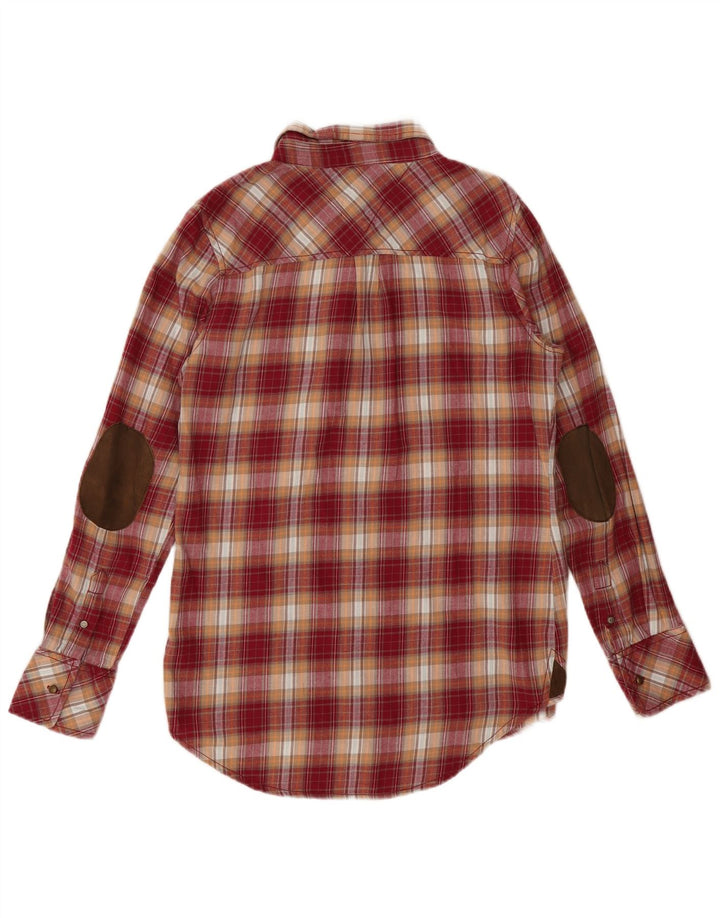 Tommy Hilfiger Damen Pullover Flanellhemd UK 16 Große rot karierte Baumwolle