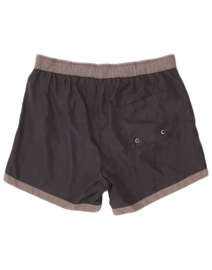 FILA Herren-Badeshorts, klein, schwarzes Farbblock-Polyester