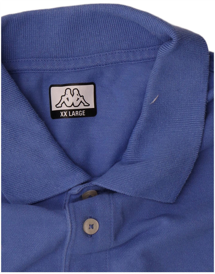 Kappa Herren Poloshirt 2XL Blau Baumwolle