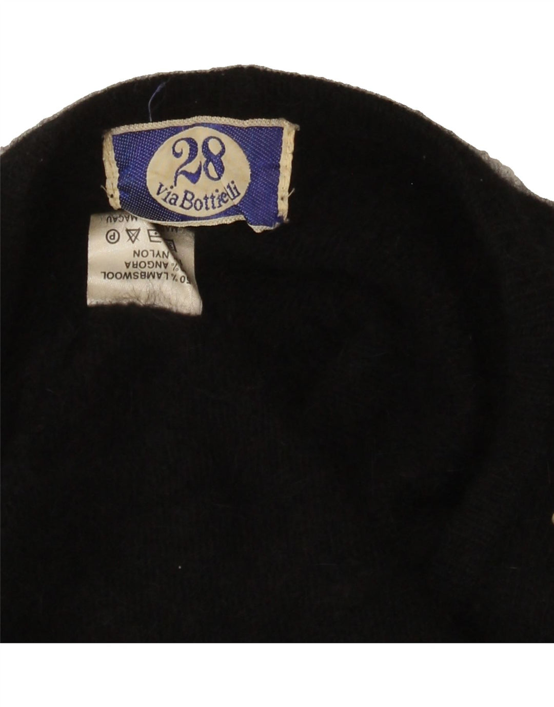 VINTAGE Womens Open Cardigan Sweater UK 14 Medium Black Lambswool Vintage Vintage and Second-Hand Vintage from Messina Hembry 