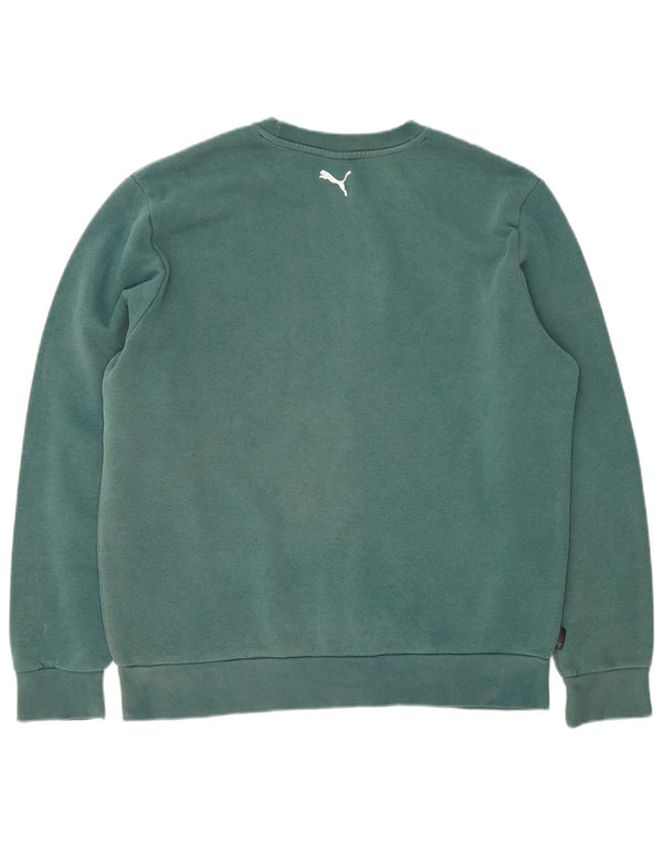 Puma Herren Grafik-Sweatshirt-Pullover, groß, grüne Baumwolle