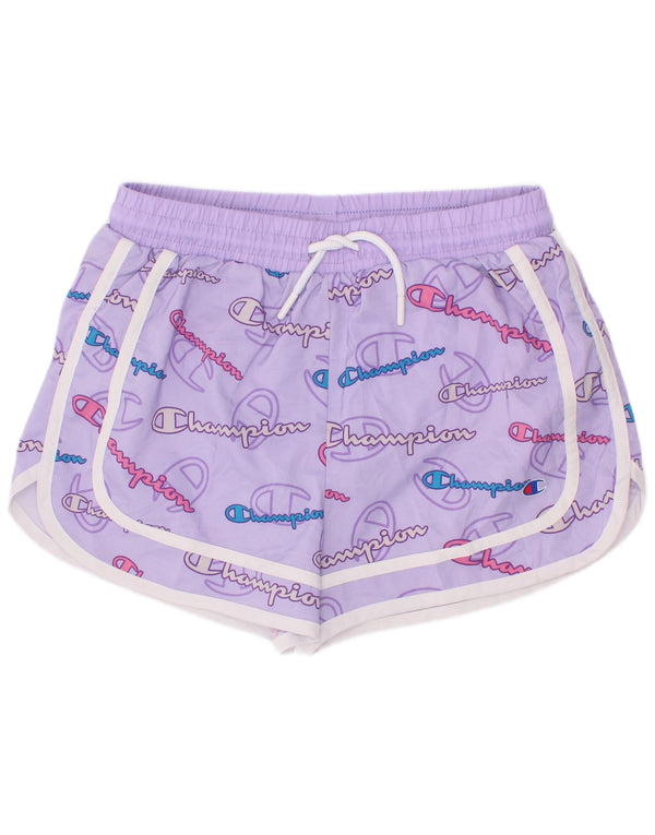 Champion Sport-Shorts mit Grafik für Mädchen, 10–11 Jahre, lila, Polyester