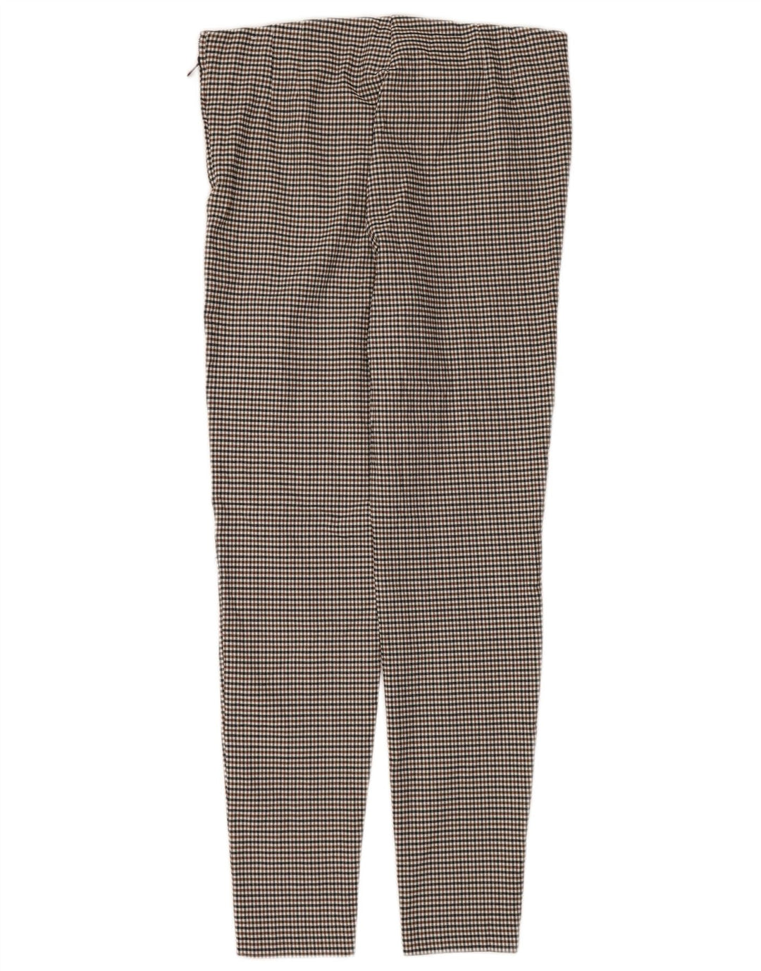 Zara Damen Leggings UK 18 XL Braune Hahnentritt-Viskose