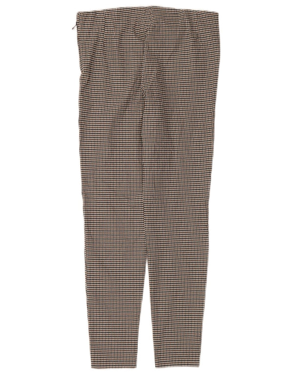 Zara Damen Leggings UK 18 XL Braune Hahnentritt-Viskose