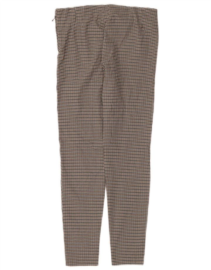 Zara Damen Leggings UK 18 XL Braune Hahnentritt-Viskose