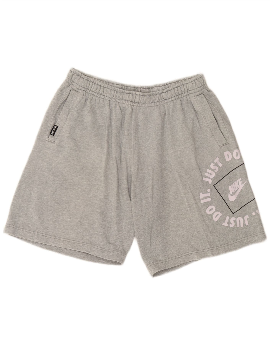 Nike Herren-Sportshorts mit Grafik, groß, grau gefleckte Baumwolle