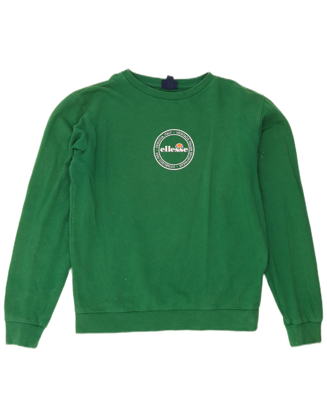 Ellesse Womens Graphic Oversized Sweatshirt Pullover UK 8 Small Grün