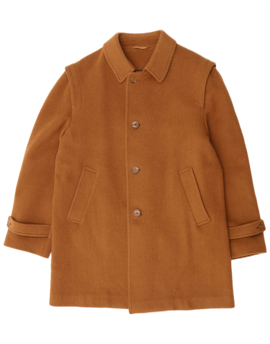 Herno Herrenmantel EU 50 Large Beige Wolle