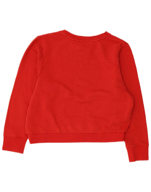 Tommy Hilfiger Damen-Sweatshirt in Übergröße, Größe UK 6, XS, Rot, Baumwolle