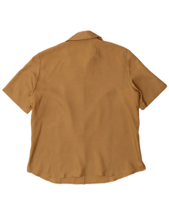Gerry Weber Damen Kurzarmhemd UK 16 Large Beige