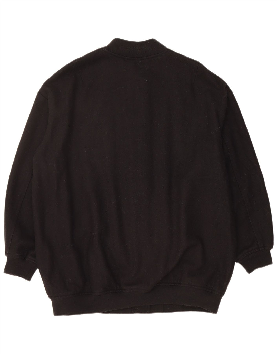 ZARA Mens Loose Fit Bomber Jacket UK 34 XS Black Wool