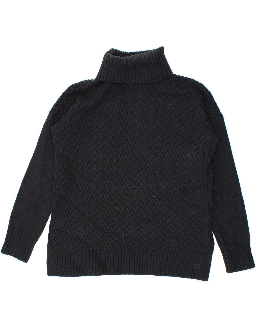 CREW Womens Roll Neck Jumper Sweater US 10 Large Black Acrylic Vintage Crew and Second-Hand Crew from Messina Hembry 