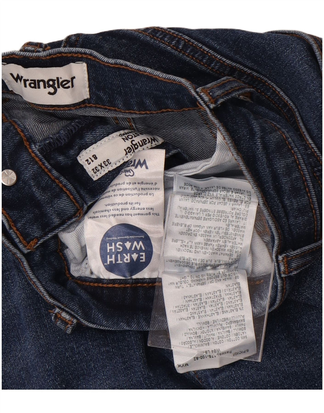 Wrangler Herren Larston Slim Jeans W33 L32 Blaue Baumwolle