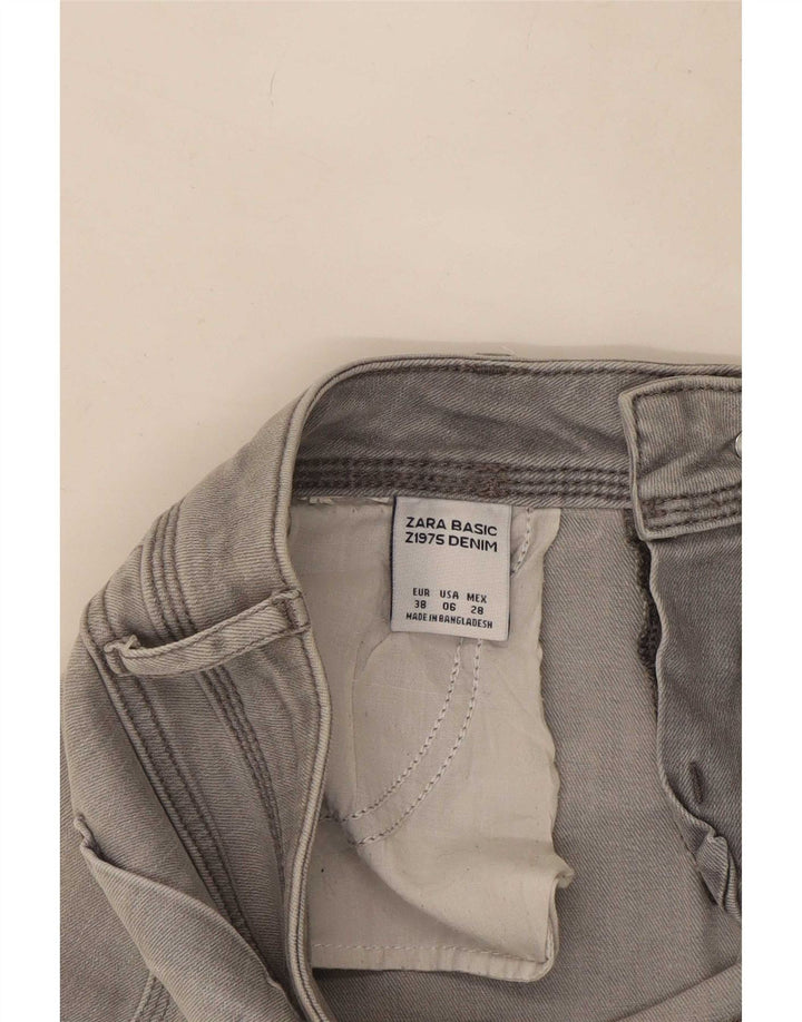 Kurze Jeans für Damen von Zara, EU 38, Größe S, W28, L24, Grau