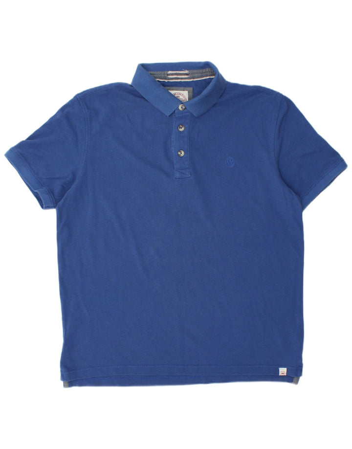Fat Face Herren Poloshirt XL Blau Baumwolle