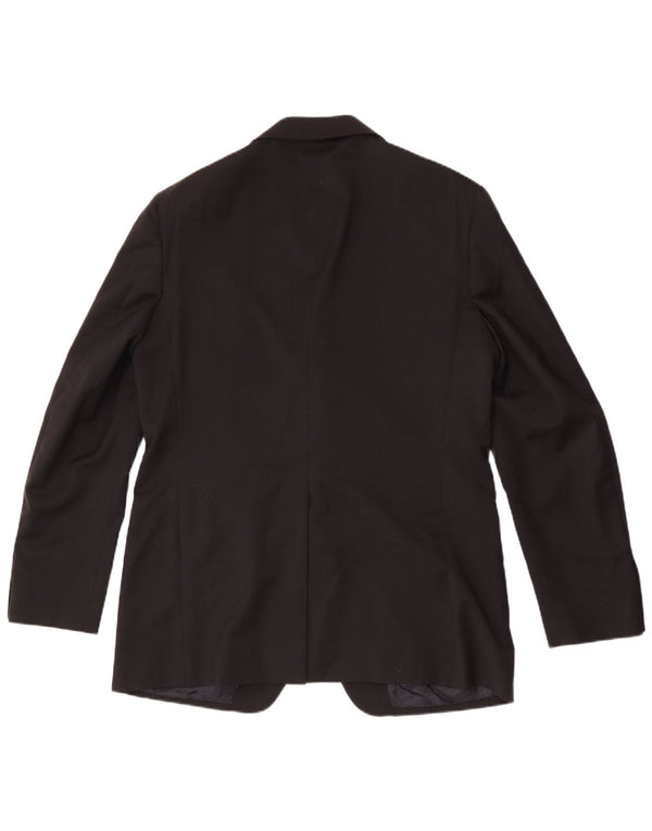 Ferre Herren-Blazerjacke mit 3 Knöpfen, IT 52 XL, schwarze Wolle