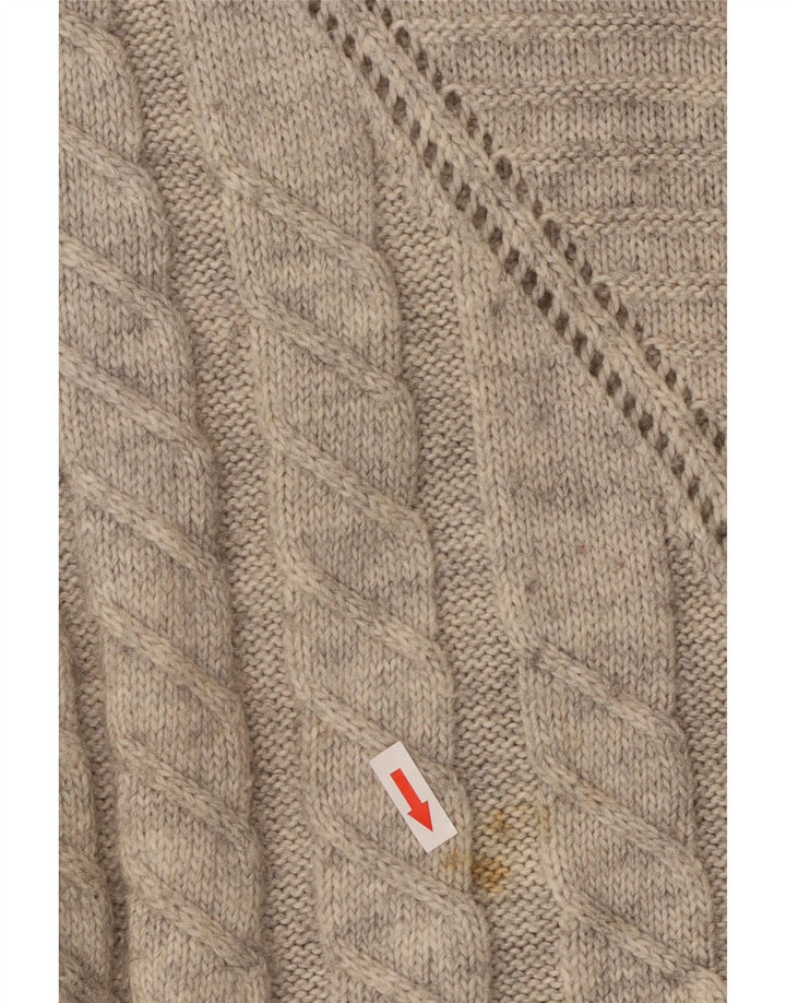 Superdry Damen-Pullover mit 3/4-Ärmeln und Rollkragen, Gr. 16, Grau