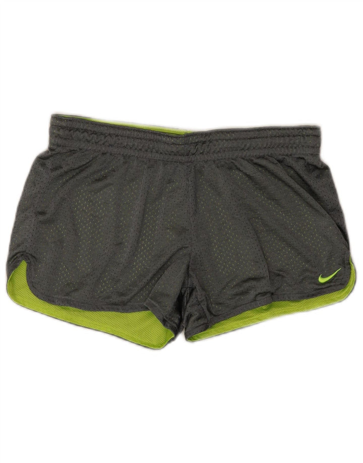 Nike Damen Dri Fit Sport Shorts UK 10 Small Grau Polyester